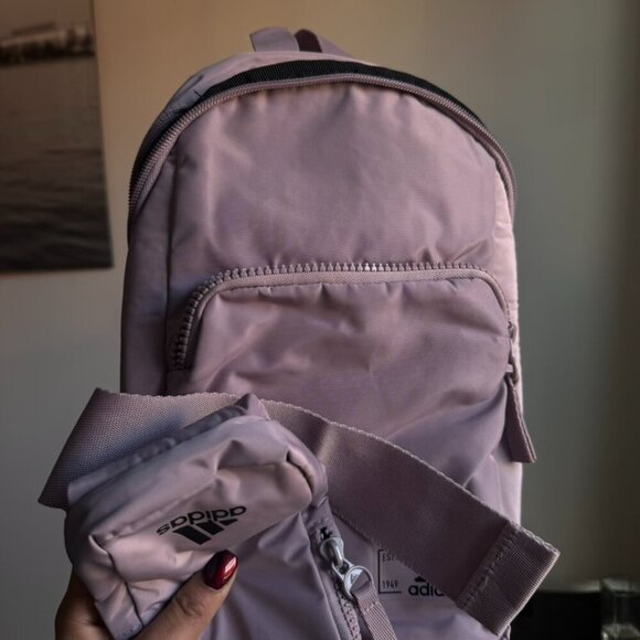 adidas Essentials 2 Sling Crossbody Bag Fig Purple/Black, One Size NWOT - Picture 2 of 7